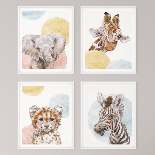 Wandbilder Set Safari