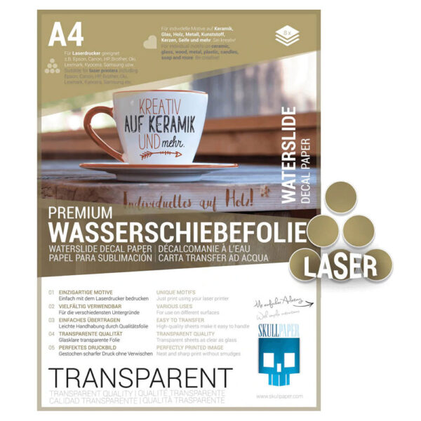 Wasserschiebefolie von Skullpaper DIN A4 8 Blatt