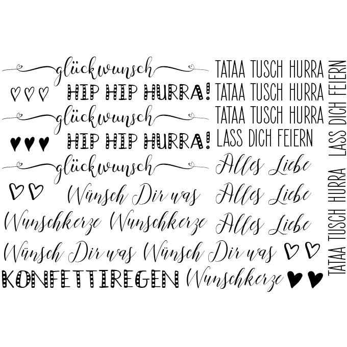 Wasserschiebefolie für Kerzen A5, Geburtstag sw