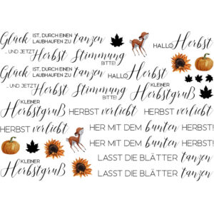 Wasserschiebefolie für Kerzen A5, Herbst 02