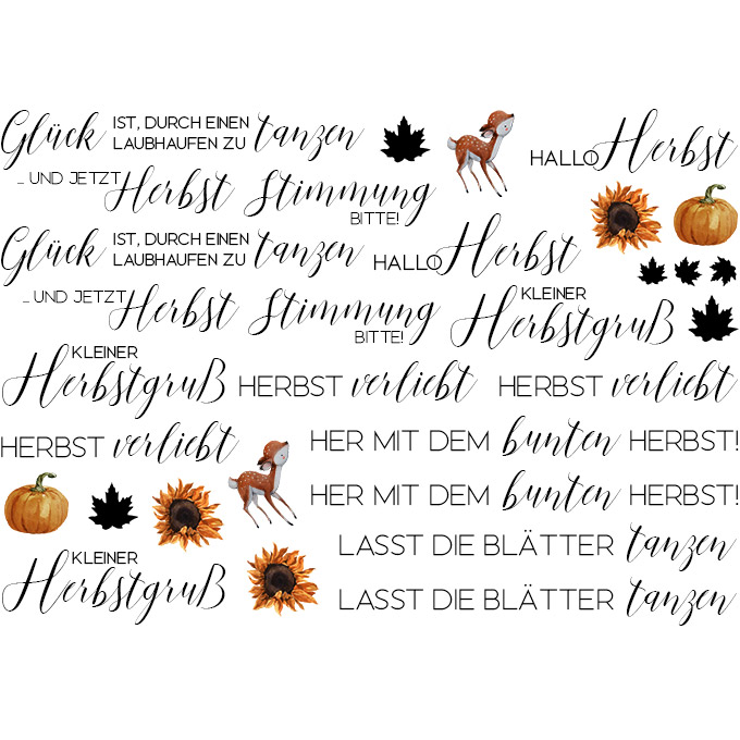 Wasserschiebefolie für Kerzen A5, Herbst 02