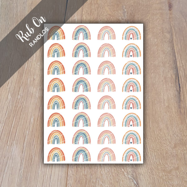 Rub-On Randlos Regenbogen 01, DIN A6, Rubon, Rub Ons, Rubbelsticker, für Glas, Holz, Raysin u.v.m.
