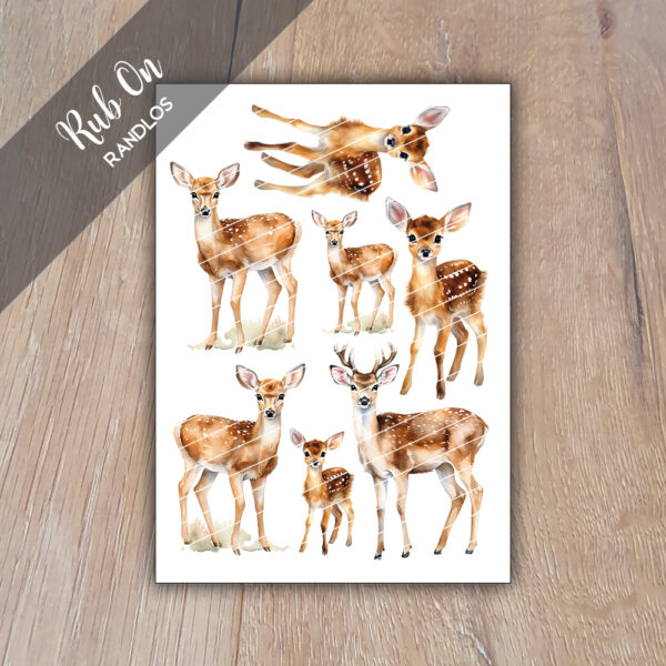 Rub-On Randlos Waldtiere 01, DIN A6, Rubon, Rub Ons, Rubbelsticker, für Glas, Holz, Raysin u.v.m.