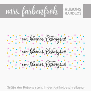 Rub-On Sticker Ein kleiner Ostergruß 01, passen auf Klötzchen, Rubon, Randlos, Rub Ons, Rubbelsticker, für Glas, Holz, Raysin u.v.m.
