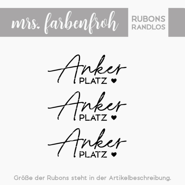 Rub-On Sticker Ankerplatz 01, Rubon, Randlos, Rub Ons, Rubbelsticker, für Glas, Holz, Raysin u.v.m.