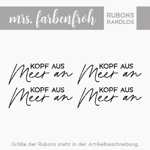 Rub-On Sticker Kopf aus Meer an 01, Rubon, Randlos, Rub Ons, Rubbelsticker, für Glas, Holz, Raysin u.v.m.