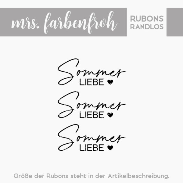 Rub-On Sticker Sommer Liebe 01, Rubon, Randlos, Rub Ons, Rubbelsticker, für Glas, Holz, Raysin u.v.m.