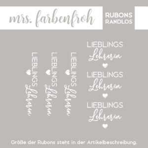 Reservierter Artikel, Rub-On Lieblings Lehrerin 01