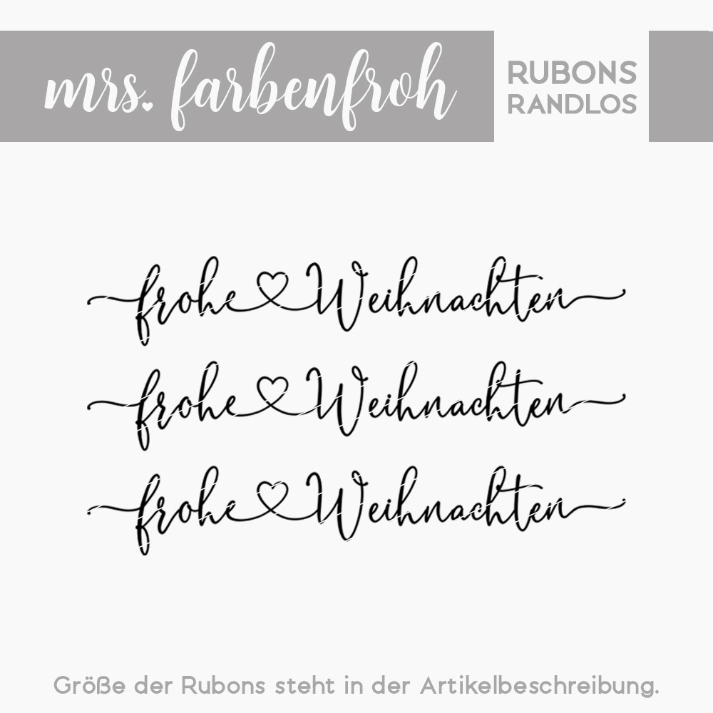 Rub-On Sticker Frohe Weihnachten 03, Rubon, Randlos, Rub Ons, Rubbelsticker, für Glas, Holz, Raysin u.v.m.