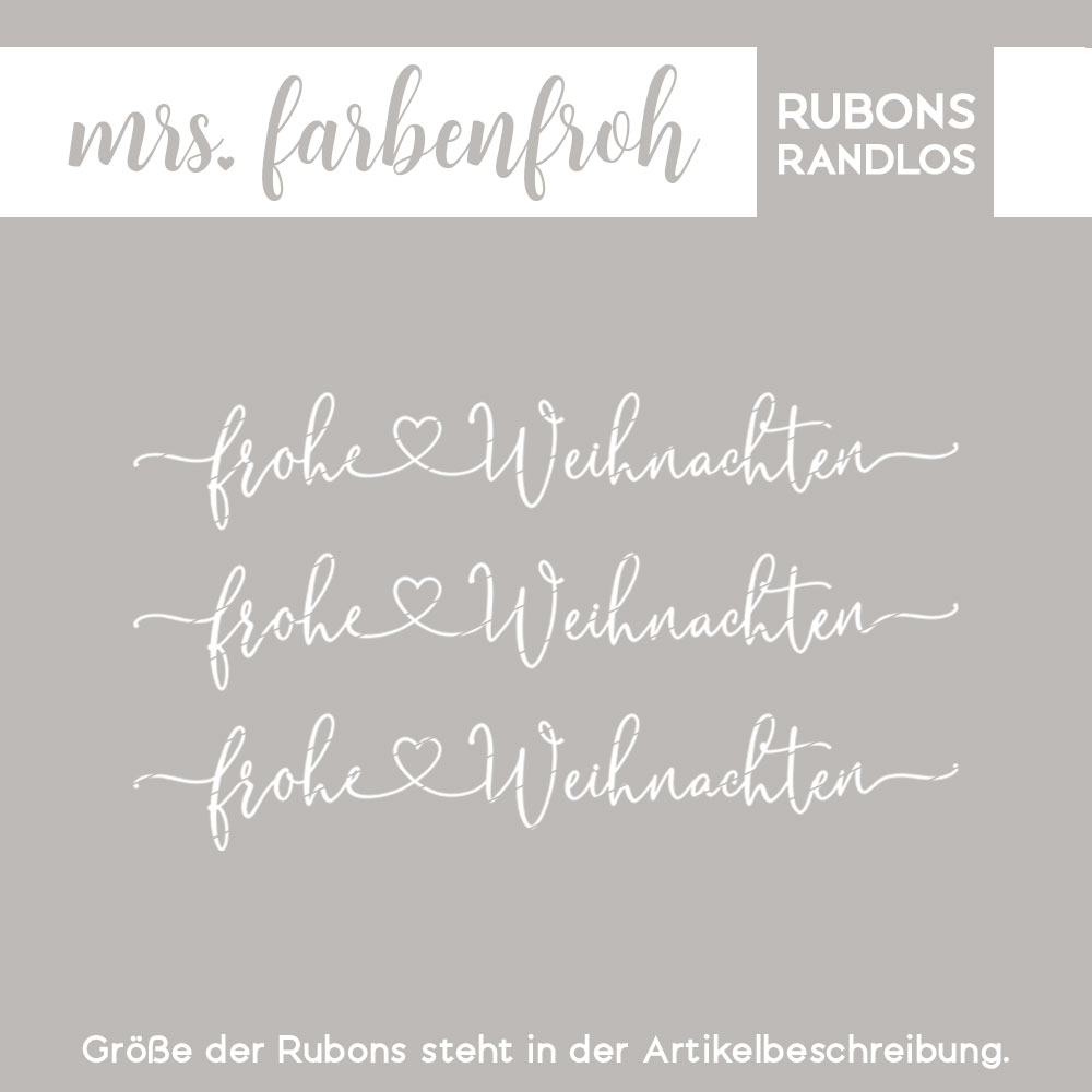 Rub-On Sticker Frohe Weihnachten 03, Rubon, Randlos, Rub Ons, Rubbelsticker, für Glas, Holz, Raysin u.v.m. – Bild 2
