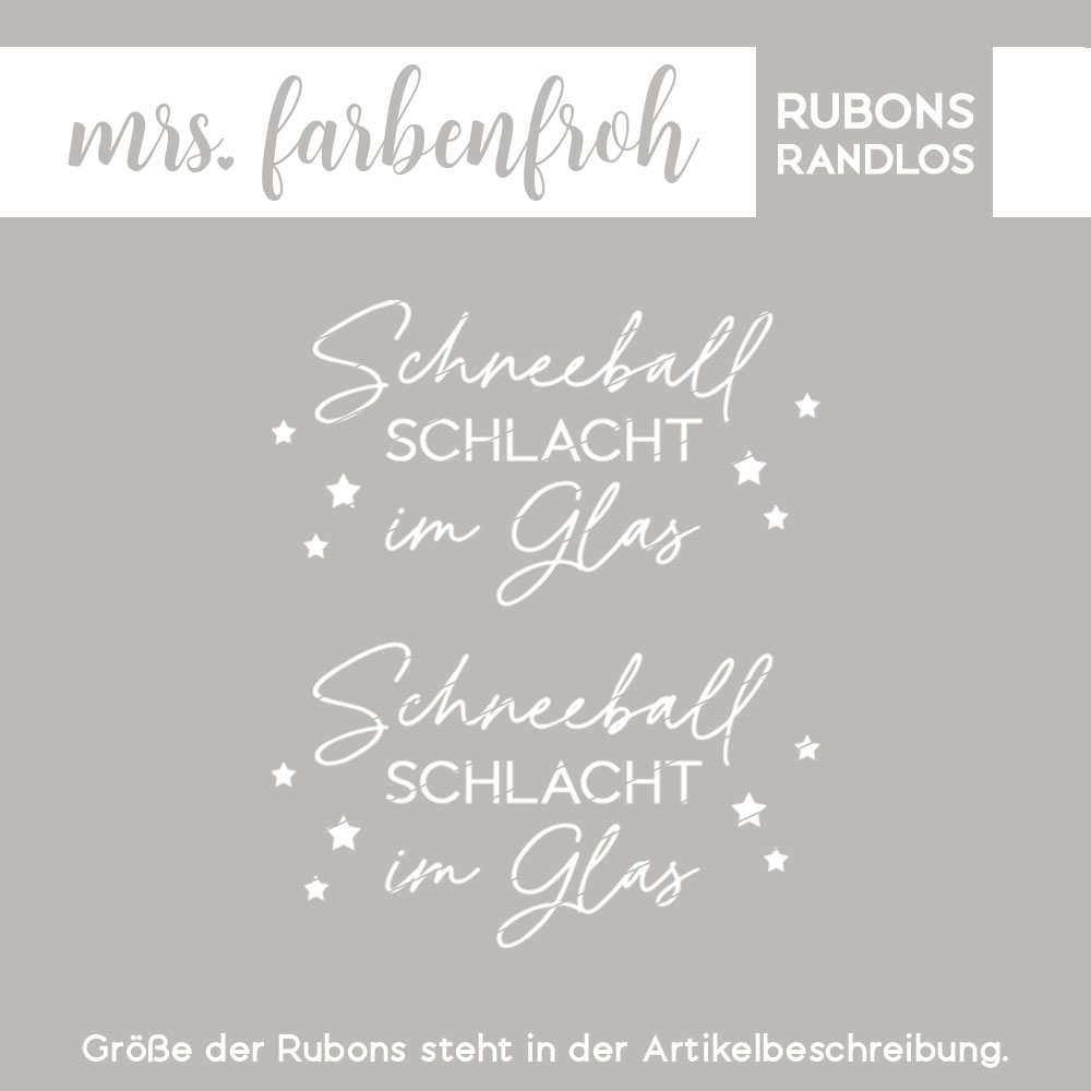 Rub-On Sticker Schneeballschlacht 01, Rubon, Randlos, Rub Ons, Rubbelsticker, für Glas, Holz, Raysin u.v.m. – Bild 2