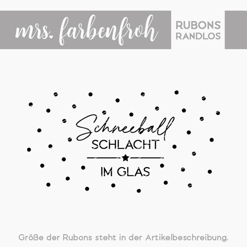 Rub-On Sticker Schneeballschlacht 02, Rubon, Randlos, Rub Ons, Rubbelsticker, für Glas, Holz, Raysin u.v.m.