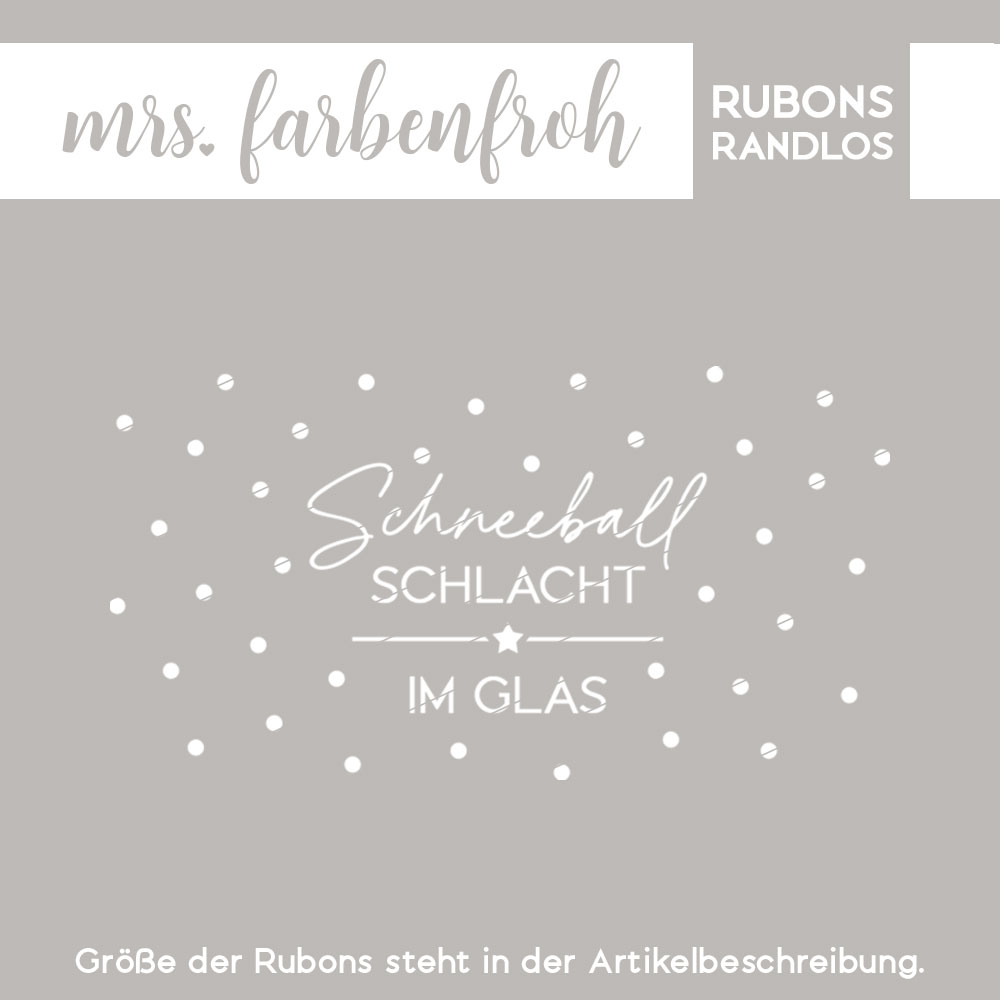 Rub-On Sticker Schneeballschlacht 02, Rubon, Randlos, Rub Ons, Rubbelsticker, für Glas, Holz, Raysin u.v.m. – Bild 2