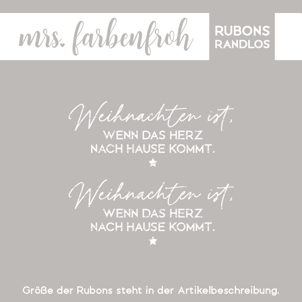 Rub-On Sticker Weihnachten ist... 01, Rubon, Randlos, Rub Ons, Rubbelsticker, für Glas, Holz, Raysin u.v.m. – Bild 2