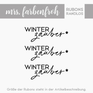 Rub-On Sticker Winterzauber 01, Rubon, Randlos, Rub Ons, Rubbelsticker, für Glas, Holz, Raysin u.v.m.