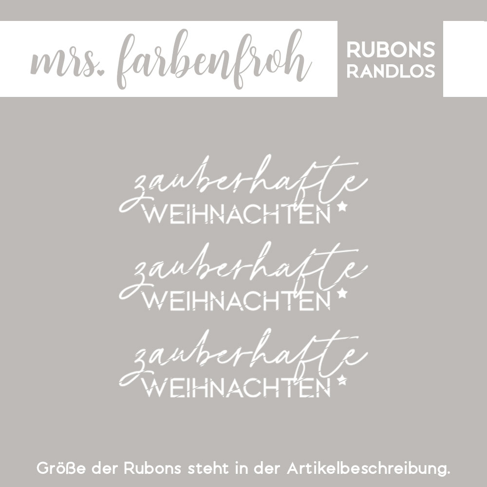 Rub-On Sticker Zauberhafte Weihnachten 02, Rubon, Randlos, Rub Ons, Rubbelsticker, für Glas, Holz, Raysin u.v.m. – Bild 2