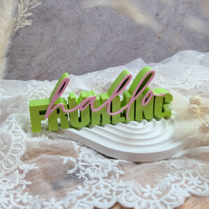 Hallo Frühling – 3D Schriftzug | Moderne Deko | 3D Druck aus PLA