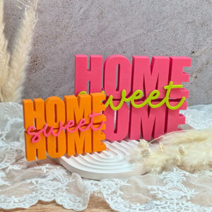 Home sweet home 01 – 3D Schriftzug | Moderne Deko | 3D Druck aus PLA